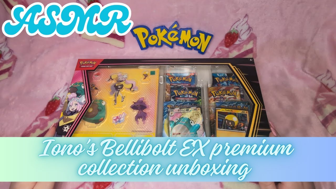 ASMR Pokémon - Iono's Bellibolt EX Premium Collection unboxing #pokemonasmr #pokemontcg #pokemon