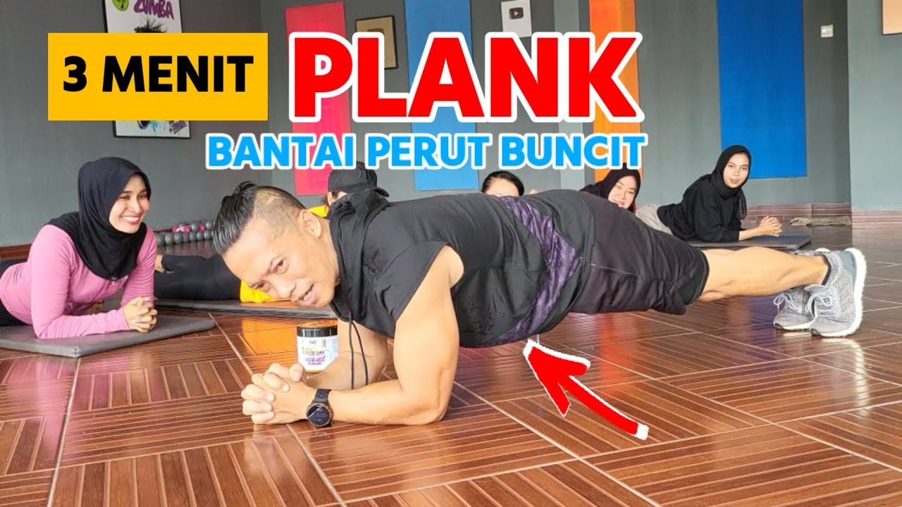 3 MENIT PLANK MENGECILKAN PERUT BUNCIT | BAKAR LEMAK PERUT