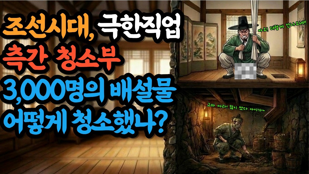 [한국사 이야기]조선 궁궐에서 하루 3,000명의 배설물, 극한직업 측간 청소부 어떻게 청소 했을까?