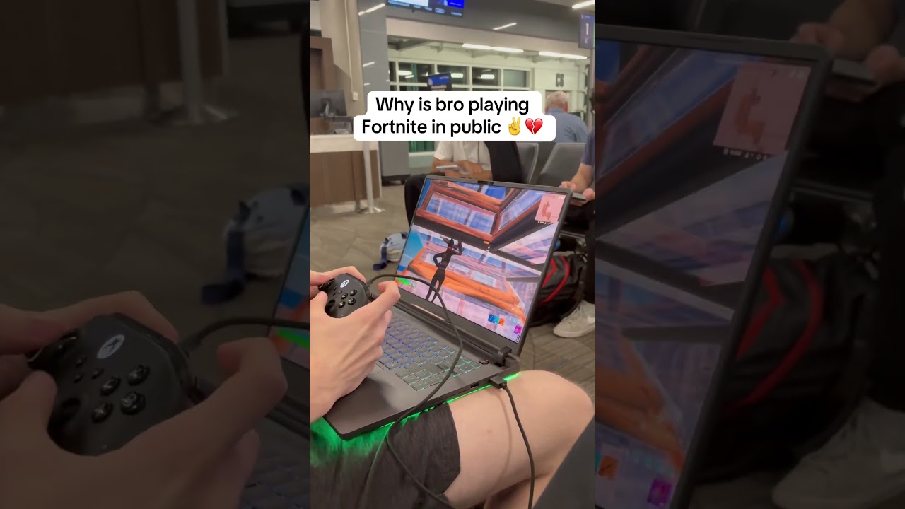I played fortnite in public 😭