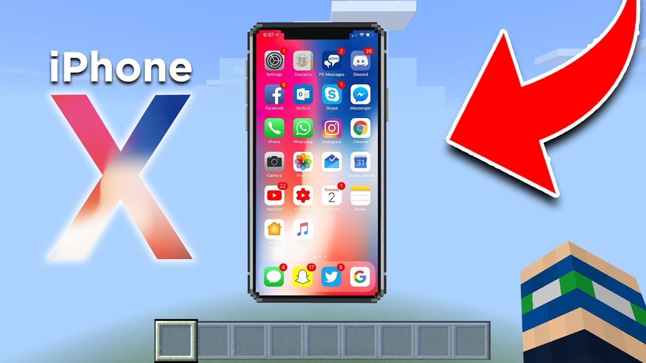 WORKING iPHONE X in Minecraft! NO MODS! (Pocket Editon, Xbox, PC)