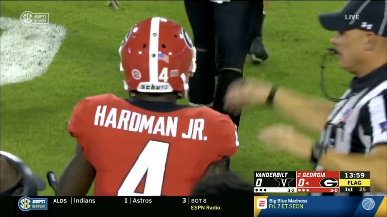 Mecole Hardman (Georgia WR #4) Vs. Vanderbilt 2018