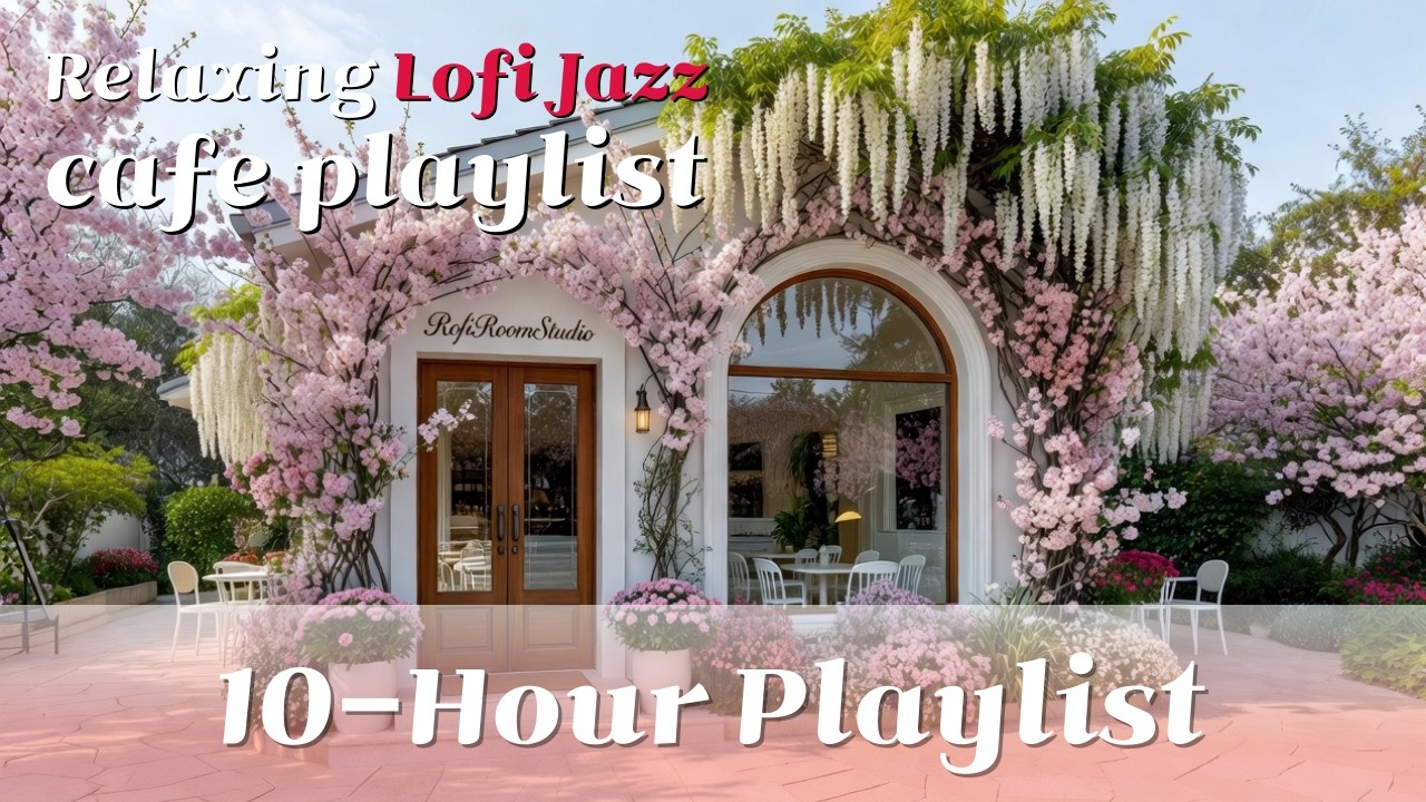 🌸 봄꽃 음악테라피 10시간 로파이재즈 | 10H Spring Blossom Music Therapy Lo-FiJazz 🌿 Relax/Study/Chill Cafe Playlist