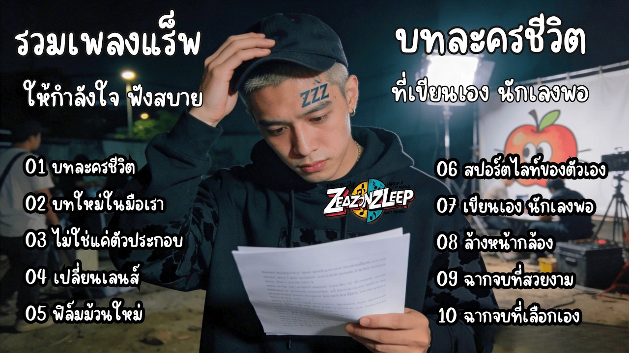 รวมเพลงแร็พไทยเพราะๆ ให้กำลังใจ บทละครชีวิต ที่เขียนเอง นักเลงพอ - ZeaZonZleep