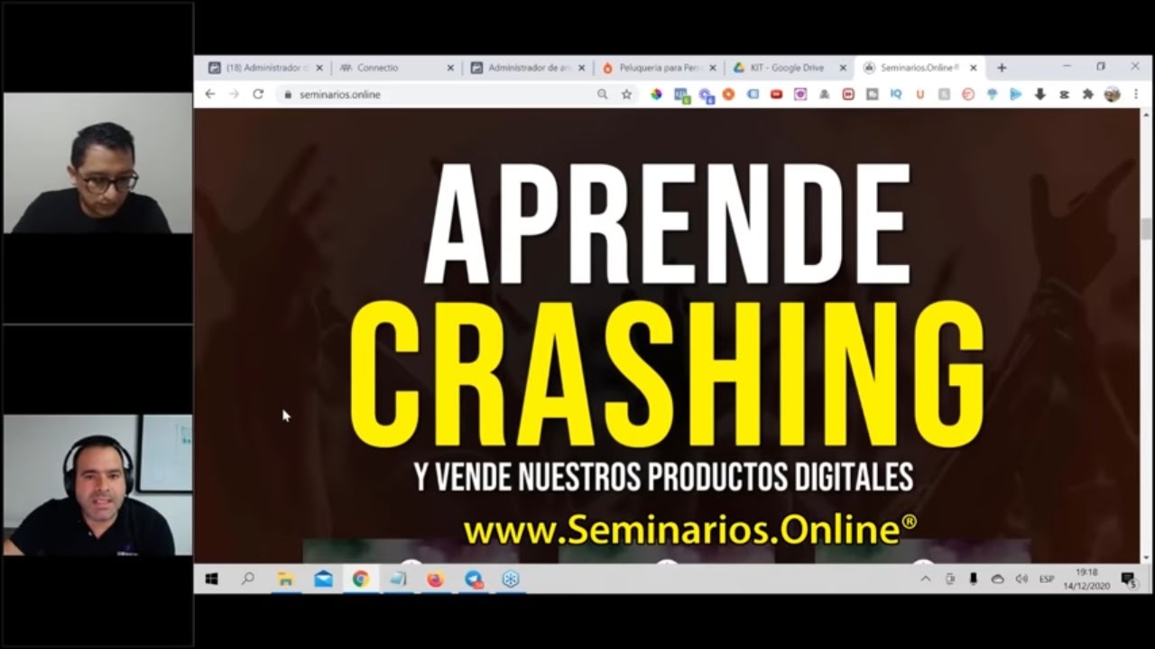 Vendiendo EN VIVO con Crashing. Productos de Seminarios.Online con Hotmart&reg;