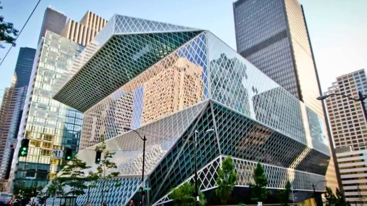 Seattle Public Library Seattle Central Library in 4 Minutes HD