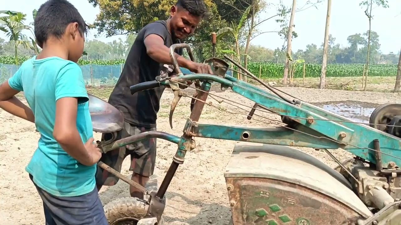 দীর্ঘদিন পর পুরাতন পাওয়ার টিলারের দাপট 🚜💨 ধুলায় অন্ধকার গ্রাম | কৃষিকাজ শুরু আছে শেষ নাই#vlog 