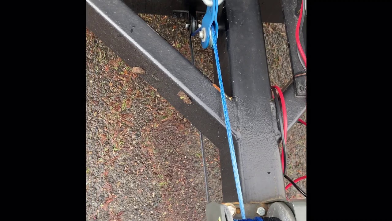 Harbor freight winch unloading 850 lbs apple tree branches