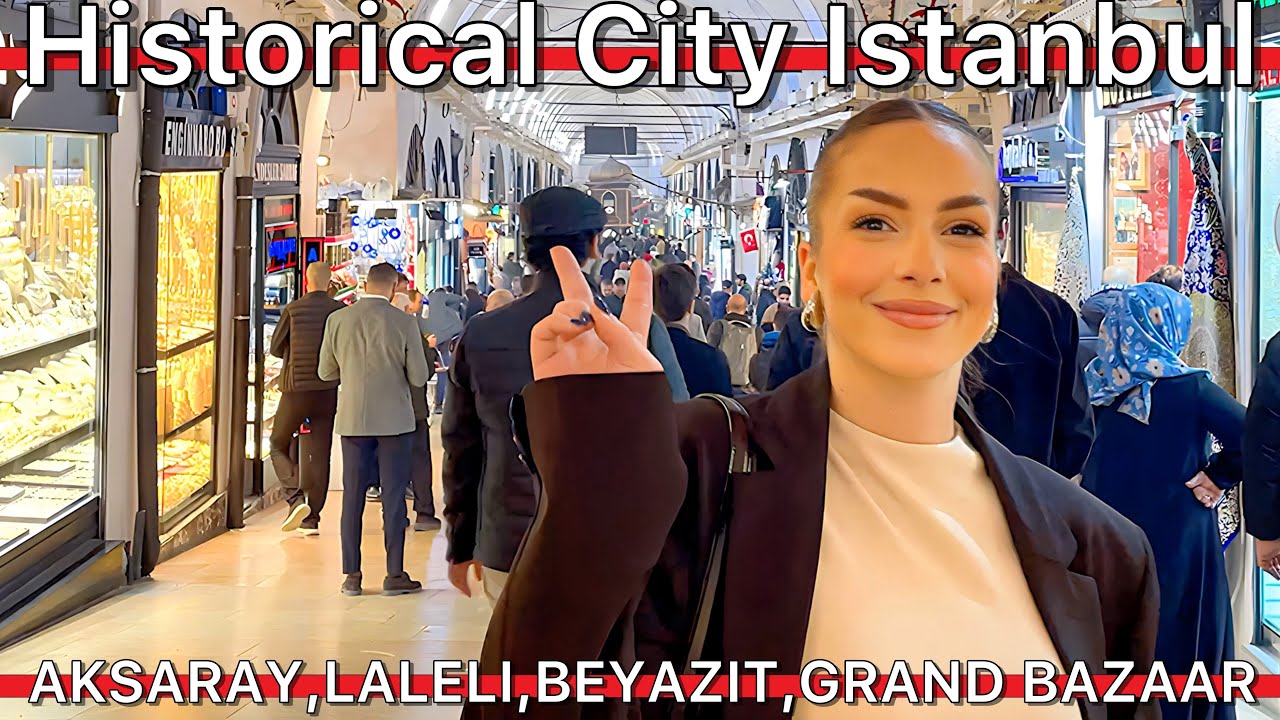 Istanbul Walking Tour: Aksaray to Beyazit and the Grand Bazaar Laleli Fake market |4k Ultra HD