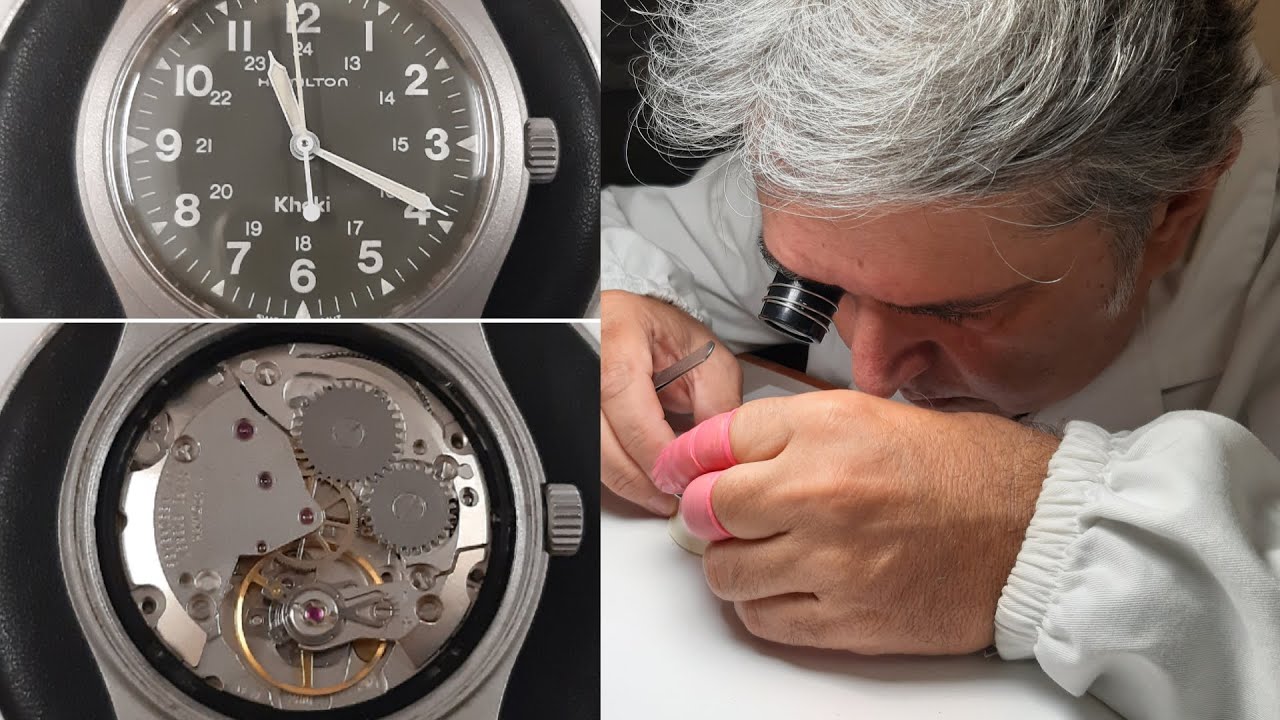 Orologio Hamilton Khaki controllo e smontaggio calibro Eta 2801-2  - Live Lab 24.08.2023