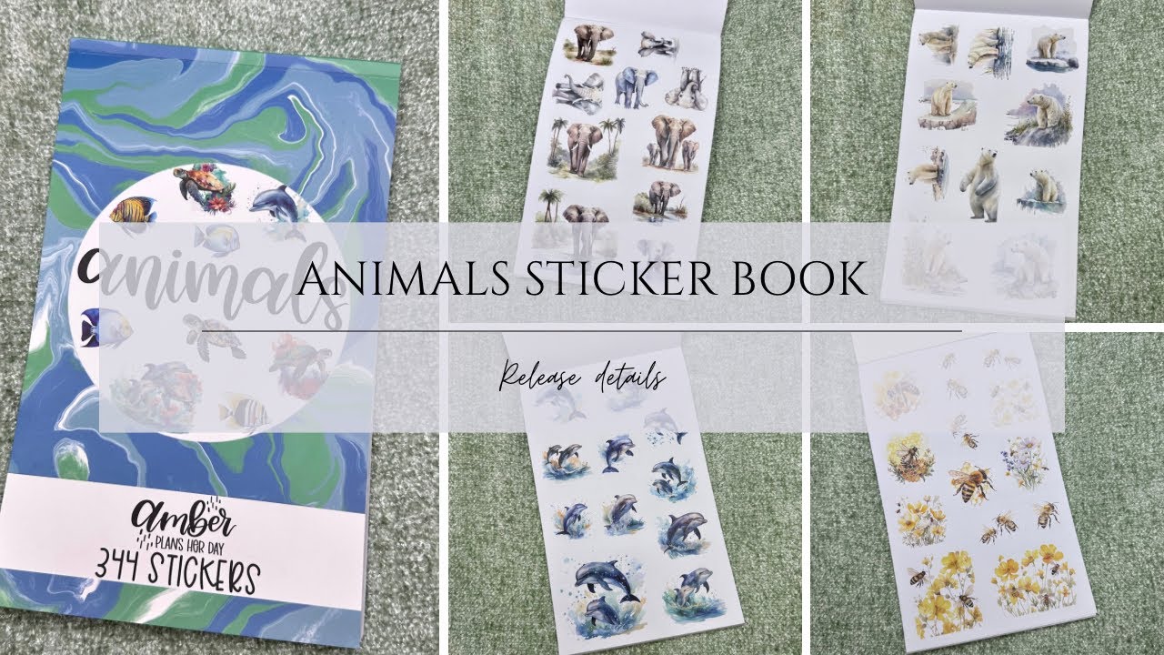 NEW Amber Plans Her Day Animals Sticker Book Flip Through | Release Details