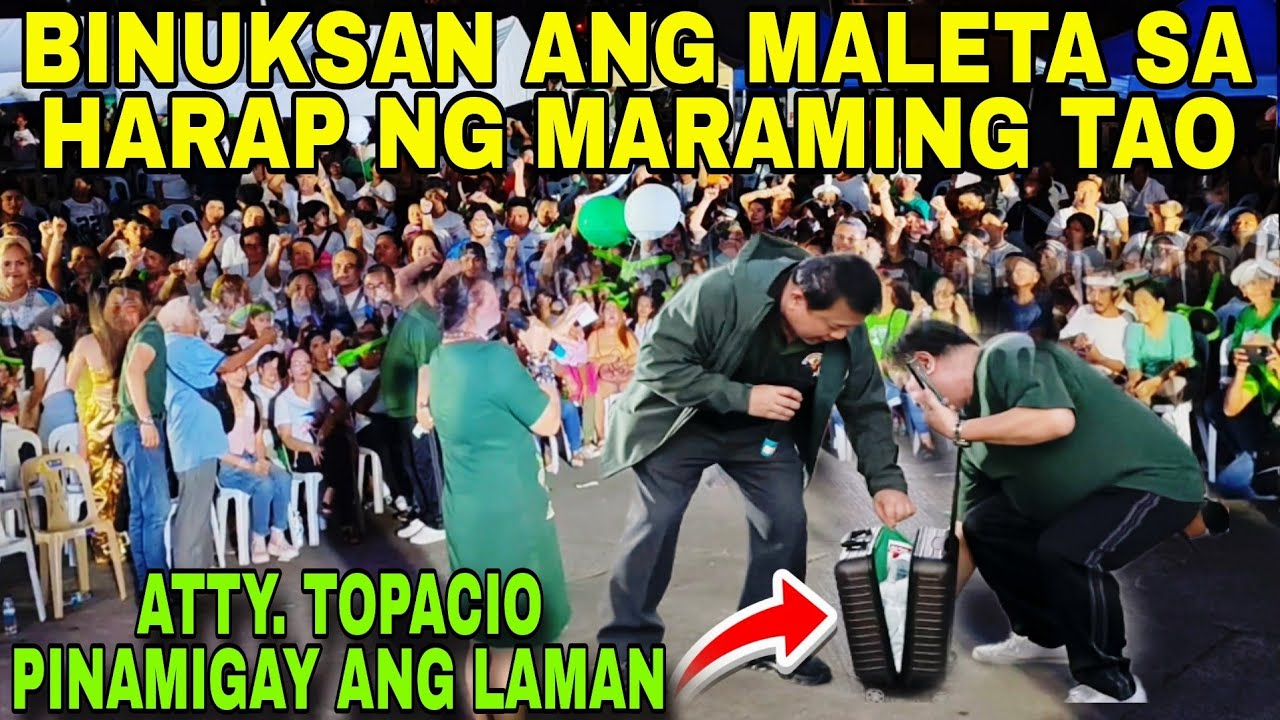 Atty. Topacio Binuksan ang Maleta sa haprap ng maraming tao Nagulat sila sa laman