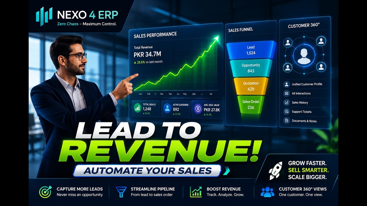 NEXO 4 ERP: Automate Your Sales Pipeline from Lead to Revenue 🚀