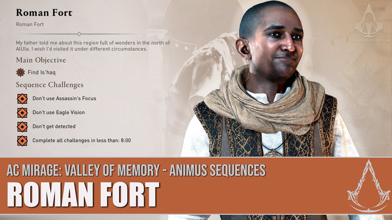 Assassin's Creed Mirage: Valley of Memory - Roman Fort [All Animus Sequence Challenges]
