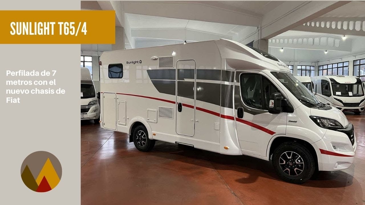 Autocaravana Sunlight T65/4 modelo 2022 con el nuevo chasis de Fiat