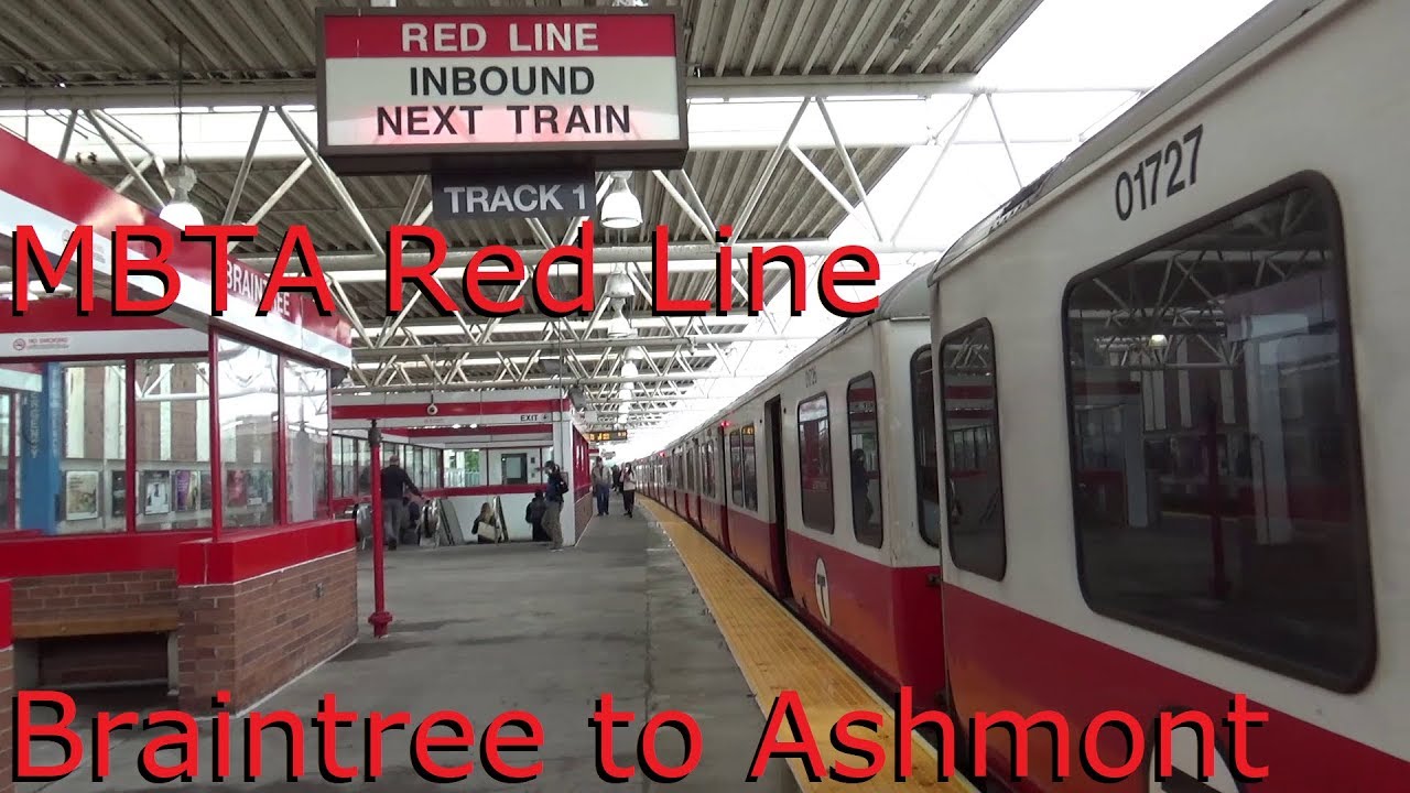 Riding MBTA Red Line from Braintree to Ashmont