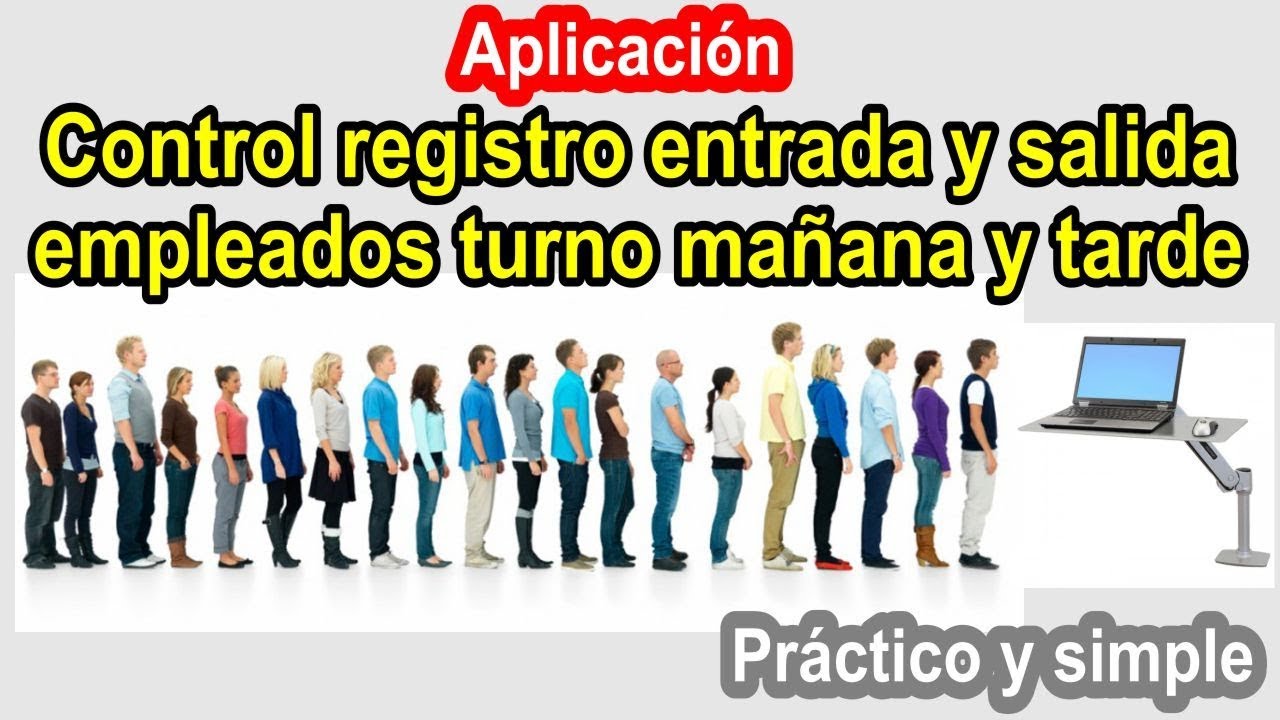 Registro entrada y salida empleados turno mañana y tarde (Ref. RE3)