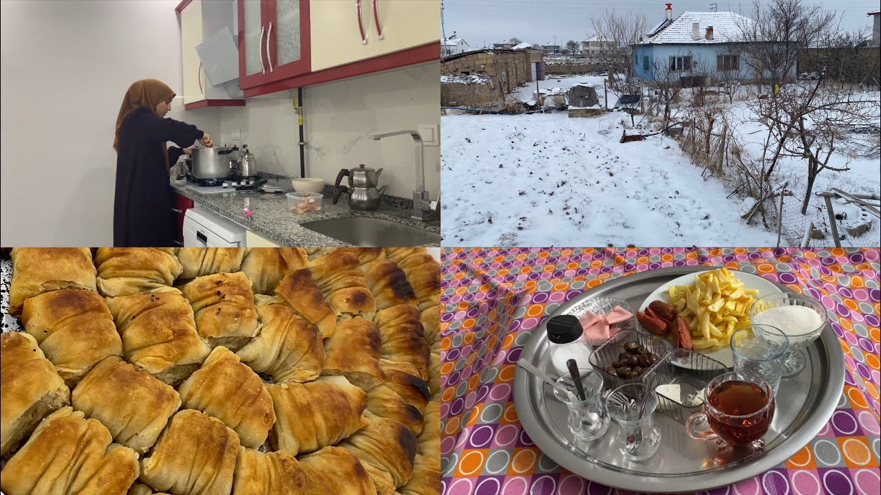 NİYETİM  ASLA ÖYLE DEĞİL👍KONU NERELERE ÇEKİLDİ❗️KARLI BİR SABAHA UYANDIK🥰MENÜDE NOHUT PİLAV VAR