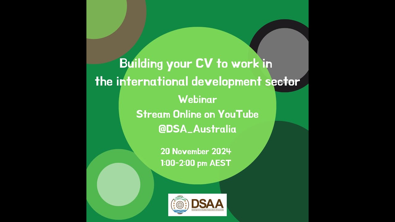 Building your CV to work in the international development sector