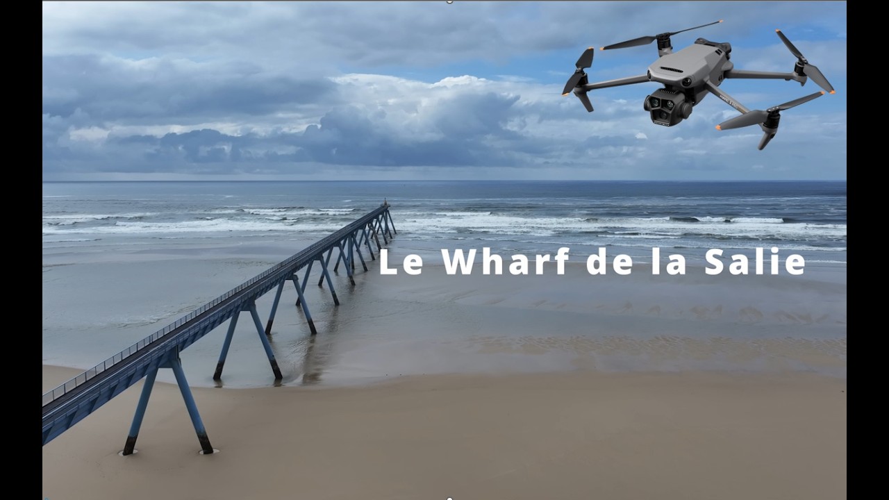 La Gironde vue du ciel (Drone 4K) - Le Wharf de la Salie - La Teste de Buch -  Dji Mavic 3 Pro Ciné