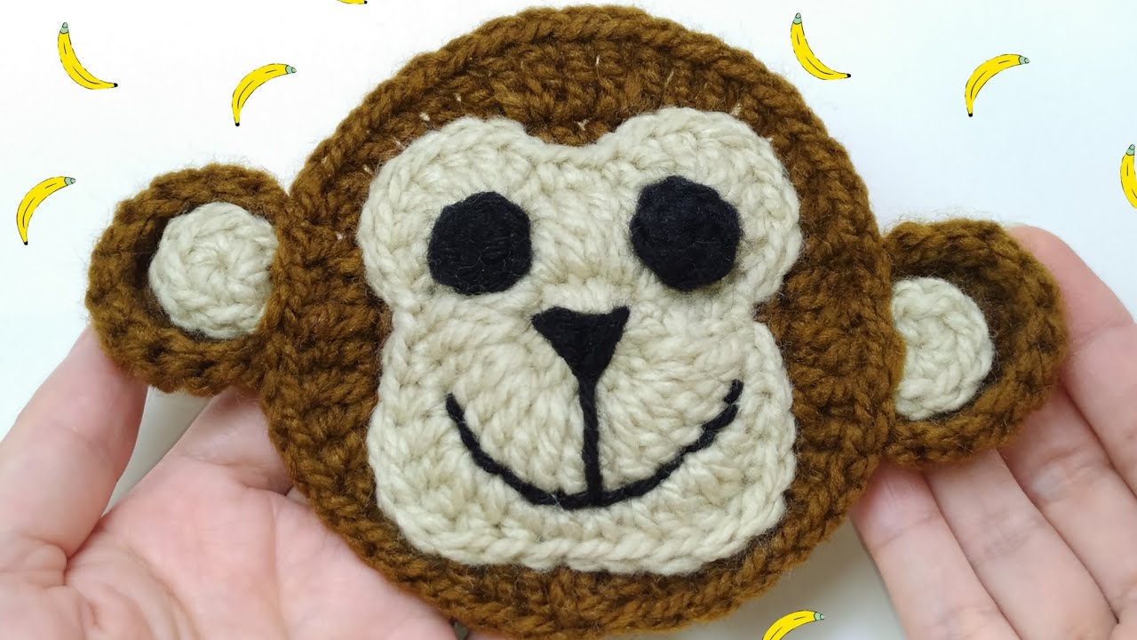 🧚MONITO A CROCHET - APLICACIÓN PARA DECORAR TUS GORRITOS / BUFANDAS / MANTITAS DE BEBÉ 🐵