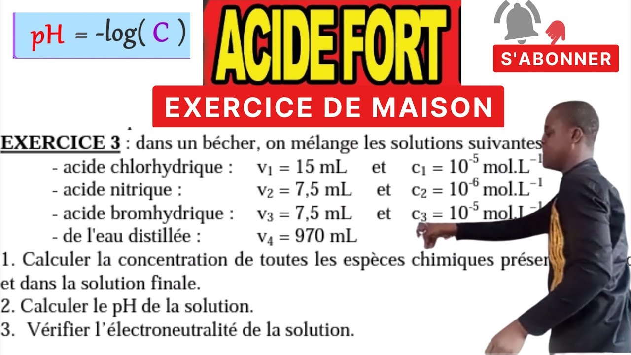 #Acides Forts#Exercice 2_Corrigé #TAF#