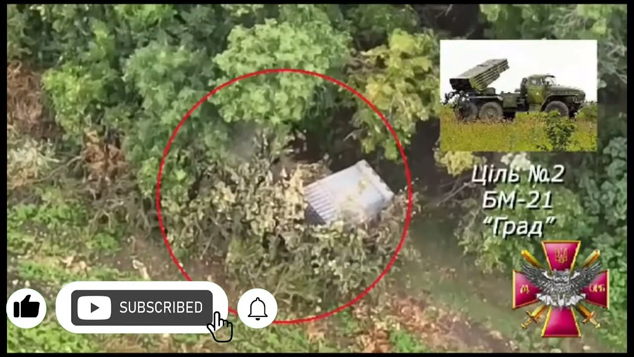 Ukraine war footage 120, HIMARS Destroy Russian BM 21 Grad missile launchers in the Donetsk region