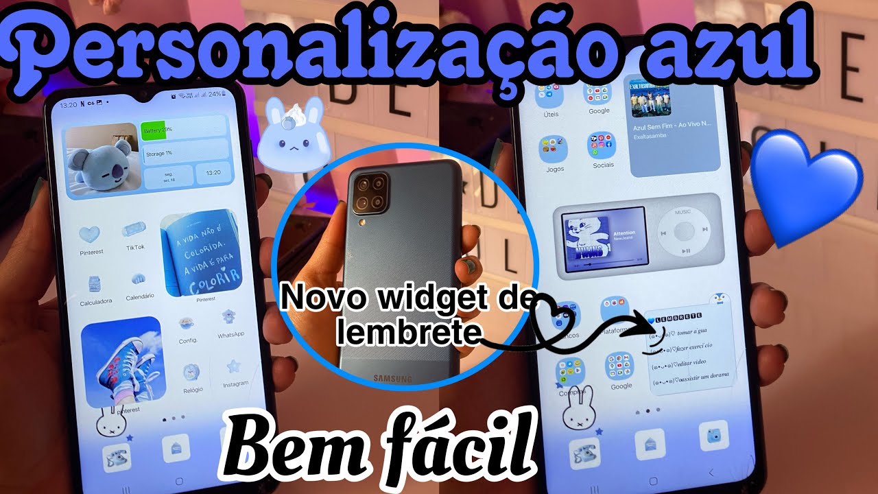 ORGANIZANDO DO ZERO MEU CELULAR SAMSUNG A12| azul aesthetic