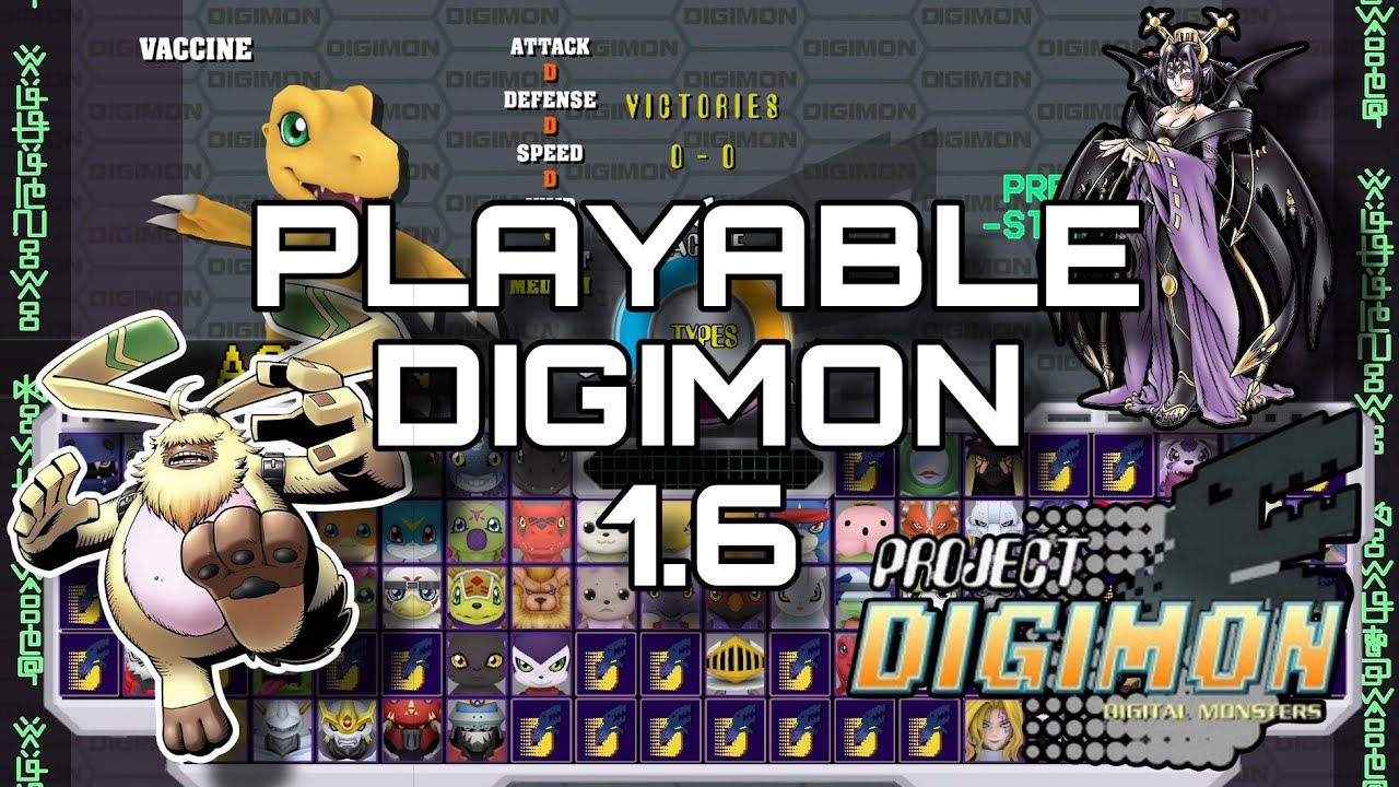 [SPOILER] Project Digimon (Version 1.6) Digimon Rumble Arena HD Fangame - All Playable Digimon