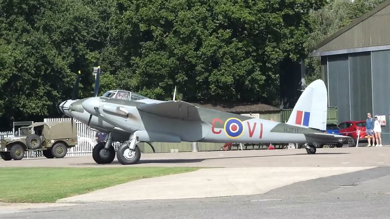 The Wooden Wonder Mosquito HJ711 Taxi Run East Kirkby Airfield