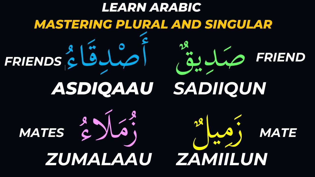 Arabic Vocabularies: Mastering Plural And Singular Nouns in Arabic Language Learning