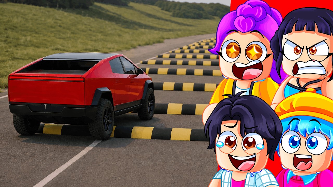 Cars VS 100 SPEED BUMPS!
