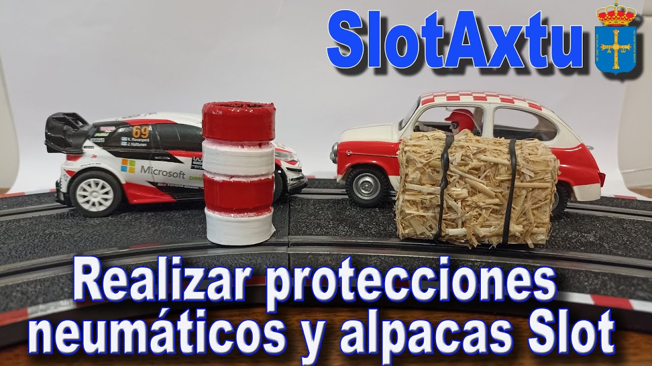 Realizar protecciones neumáticos y alpacas circuito Slot 1/43 y 1/32