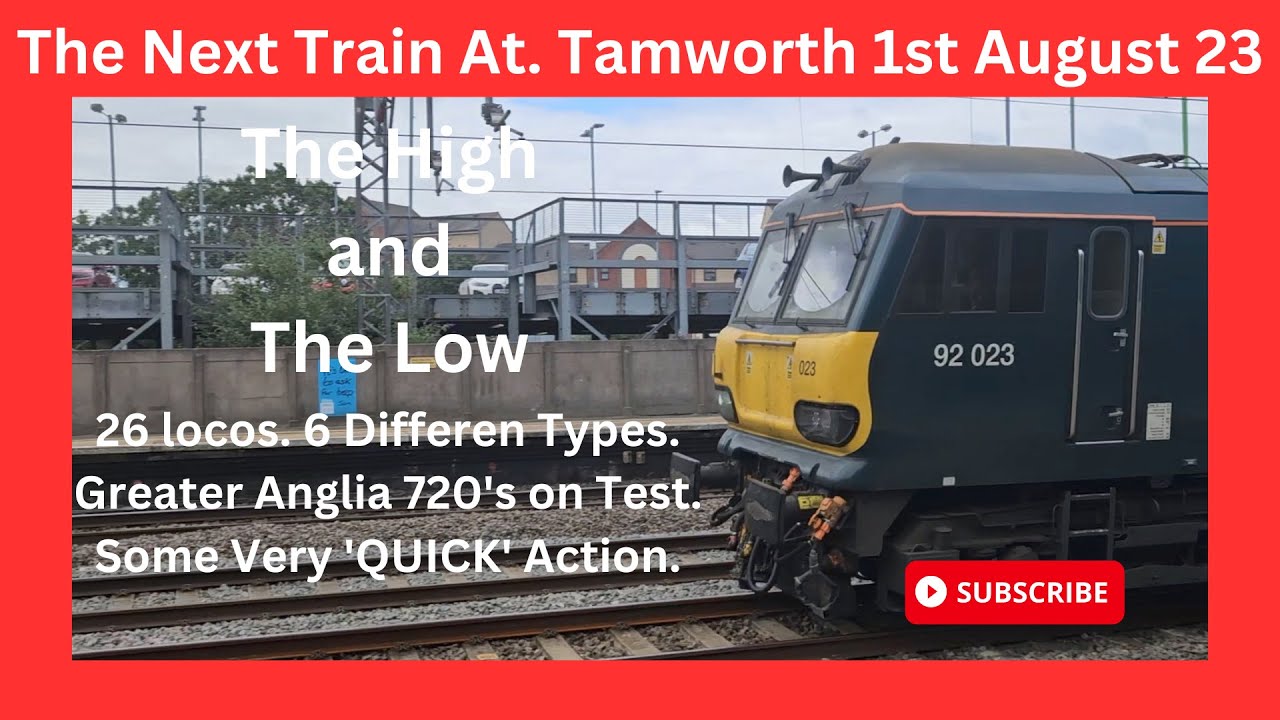 Tamworth 1st August 23. Lots of Loco's. Fast Stuff. class 720 on test. #freighttrains #expresstrain.