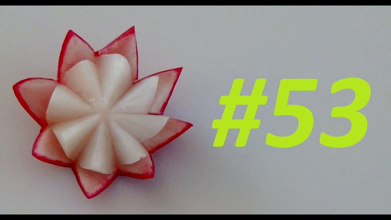 #53 Simple red radish flower / Prosty kwiat z rzodkiewki