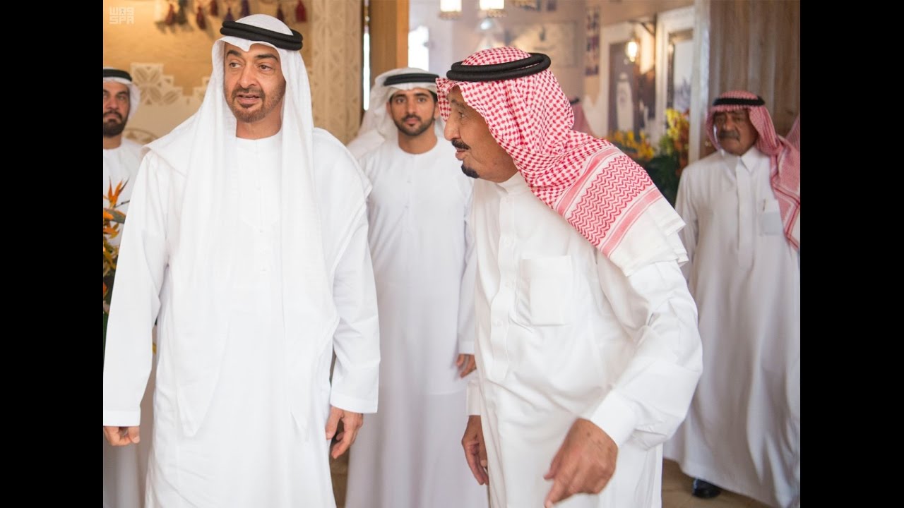 خادم الحرمين ومحمد بن زايد يبحثان العلاقات الأخوية وقضايا المنطقة بحضور حمدان بن محمد