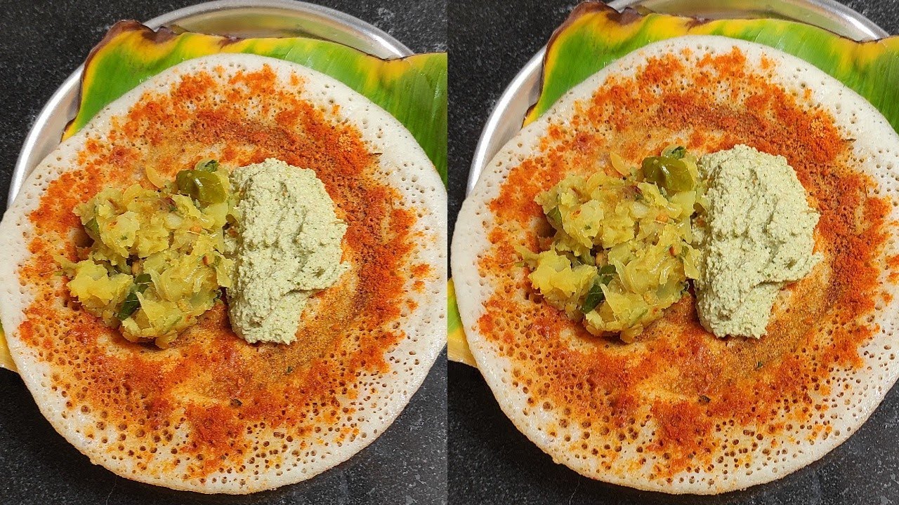 Making of Open Ghee Masala Dosa