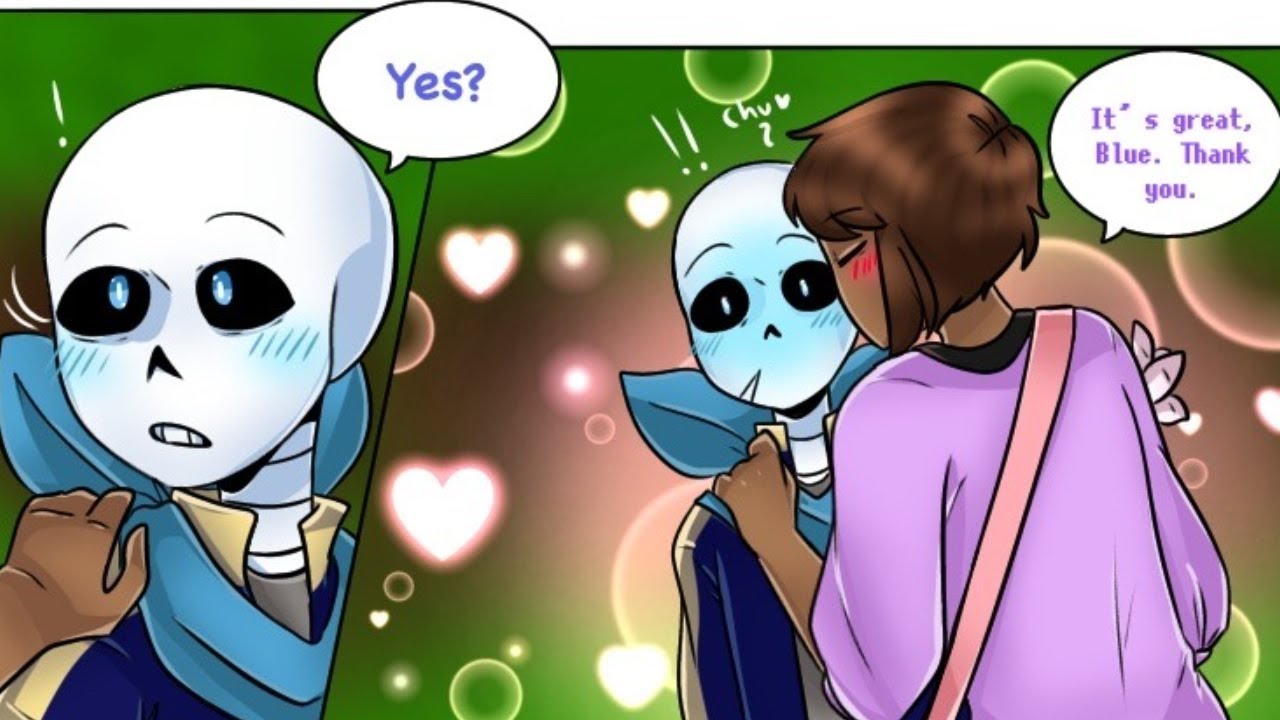 Underswap Sans and Frisk - Dating Start【 Undertale Comic Dub Compilation 】