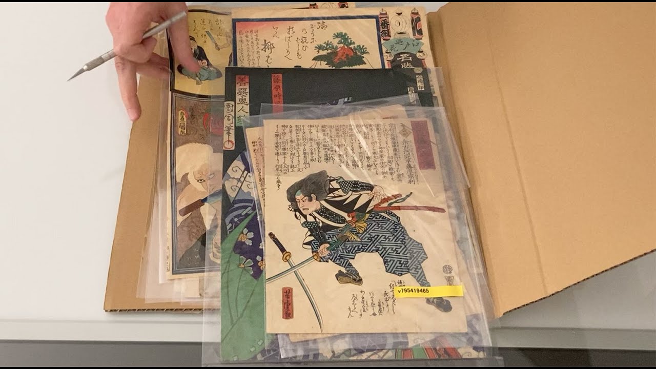 Opening a Box of 15 Prints Won at Auction
