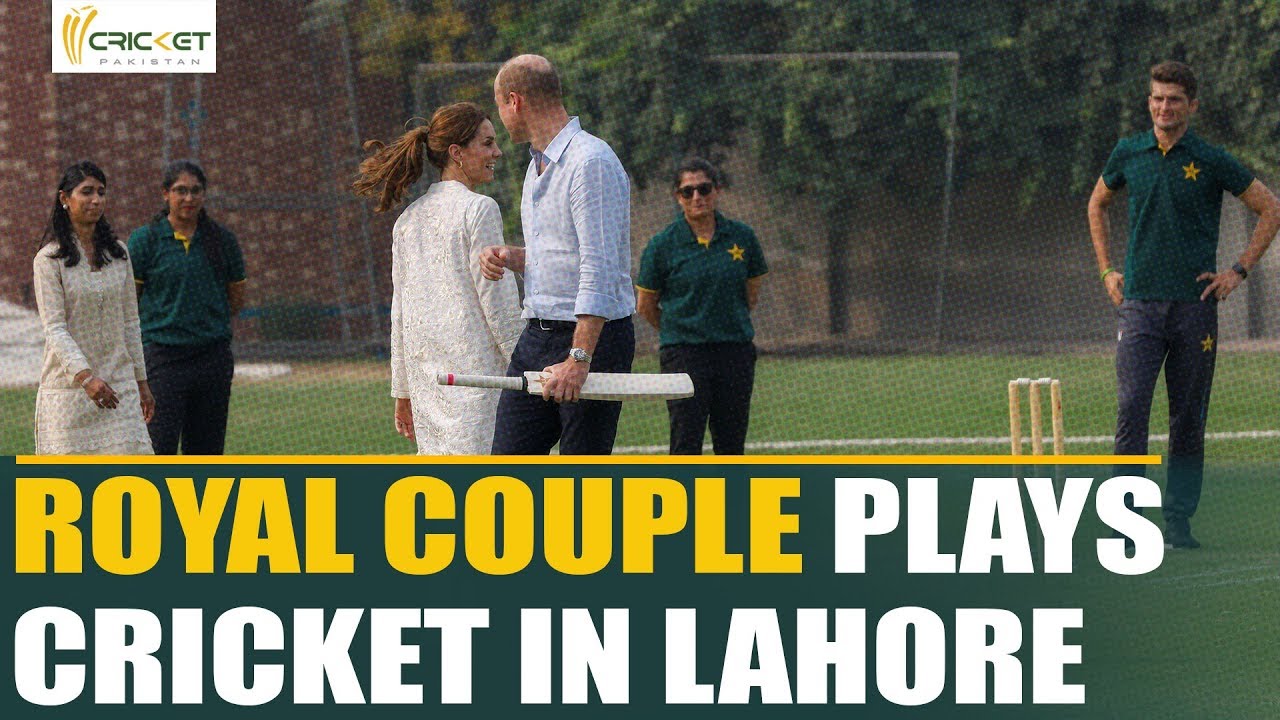 Royal couple plays cricket at NCA in Lahore
