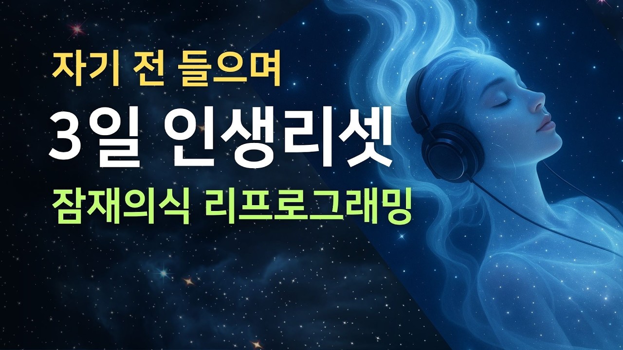 [확언명상] 자기 전 3일 듣고 인생리셋 | 잠재의식 리프로그래밍 | 중간광고 없음 | 자기암시