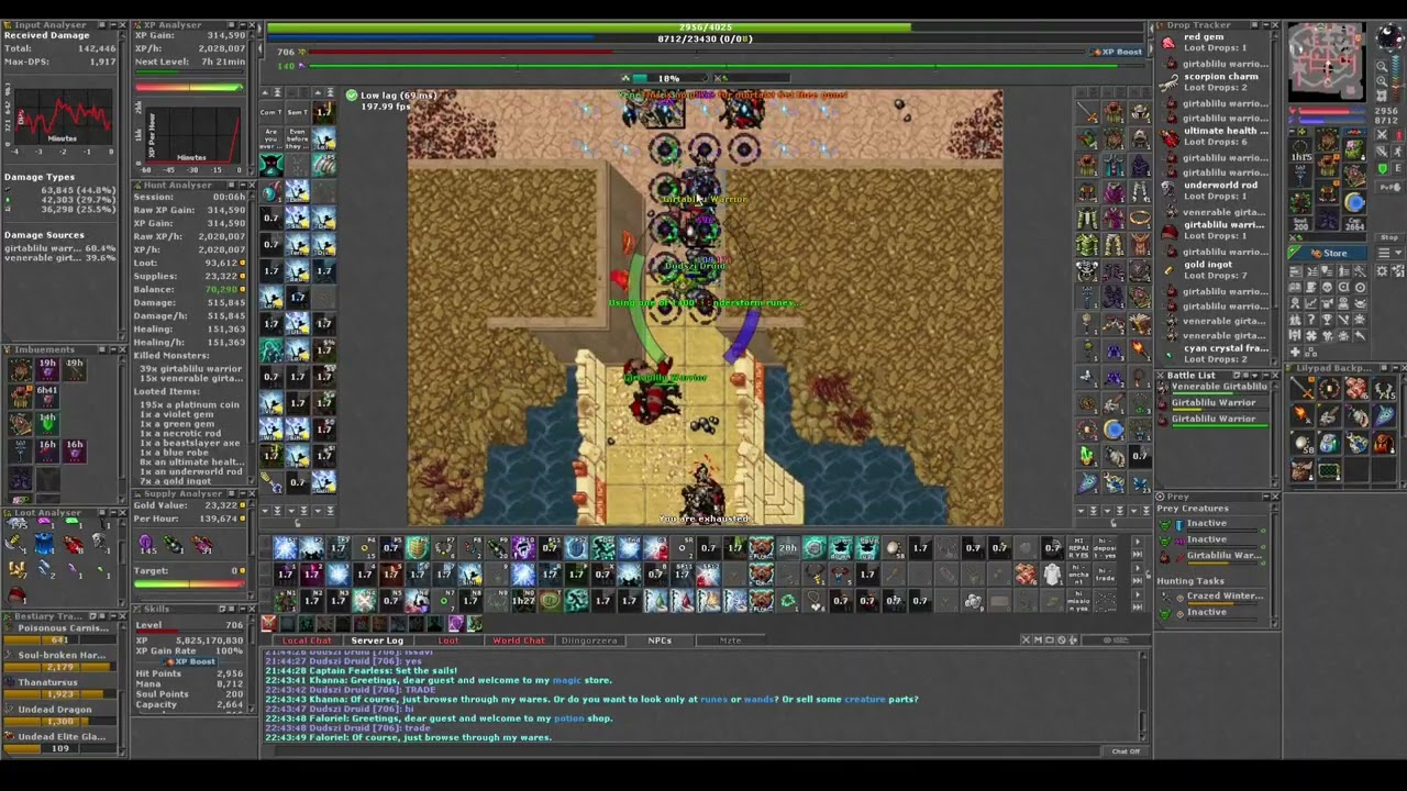 Girtabilu ED Solo level 700+ Killmaresh #druid #solo #tibia #jogos #online