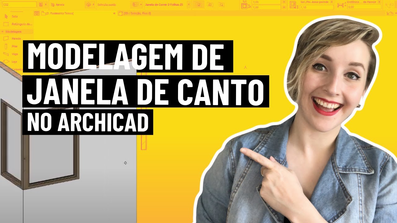 Como modelar janela de canto no Archicad | Bella do BIM