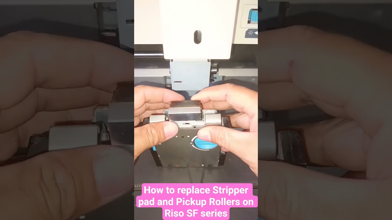 How to install Stripper pad and Pickup Rollers on Risograph SF series #risograph #konicaminolta