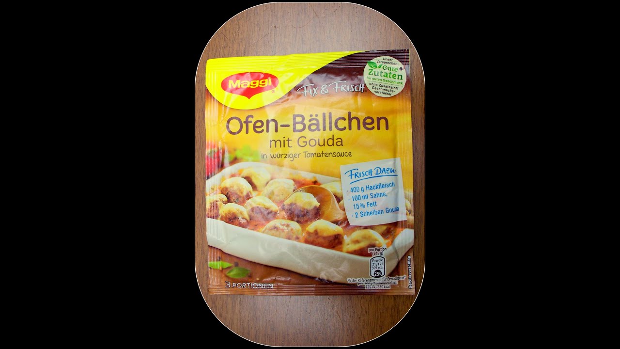 Maggi Ofen Bällchen mit Gouda getestet von WieEsWohlSchmeckt Deutsch