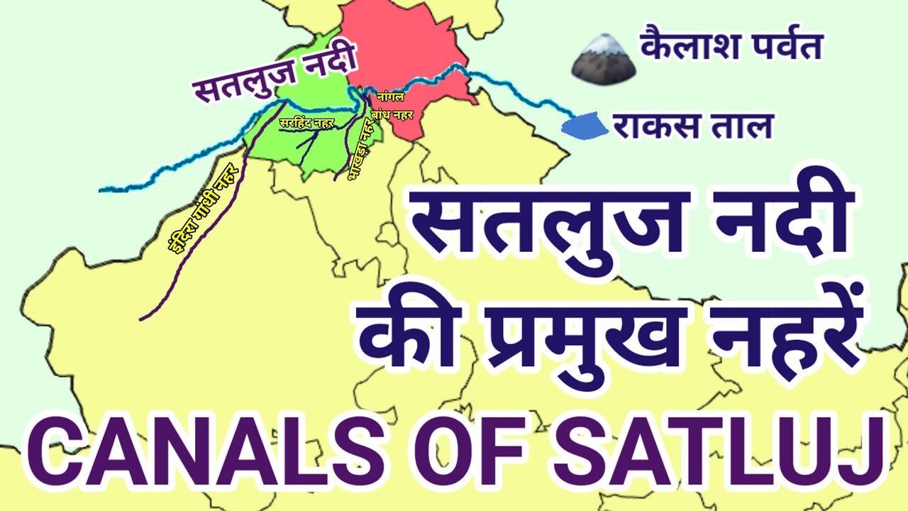 सतलुज नदी की प्रमुख नहरें | Major Canals of Satluj River| Indian Geography 