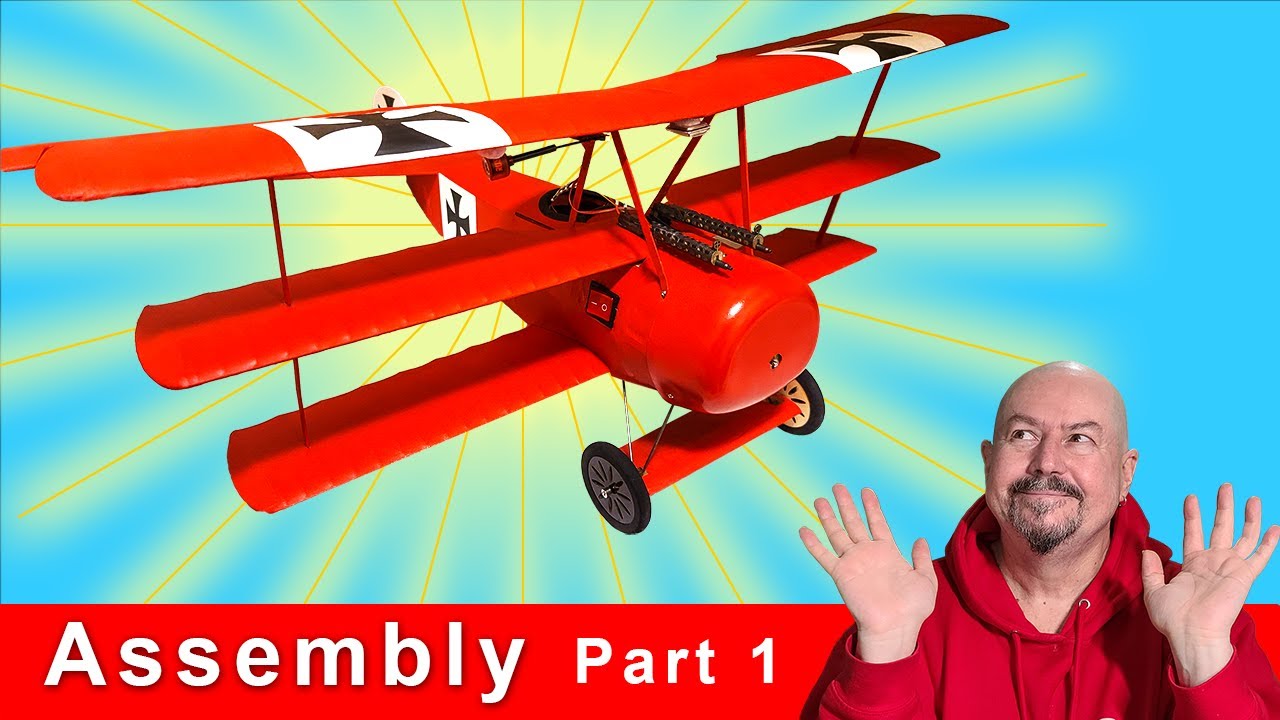 Fokker DR1 Red Baron Triplane Assembly Part 1 - Ailerons! - Dancing Wings Hobby S17 770mm balsa kit