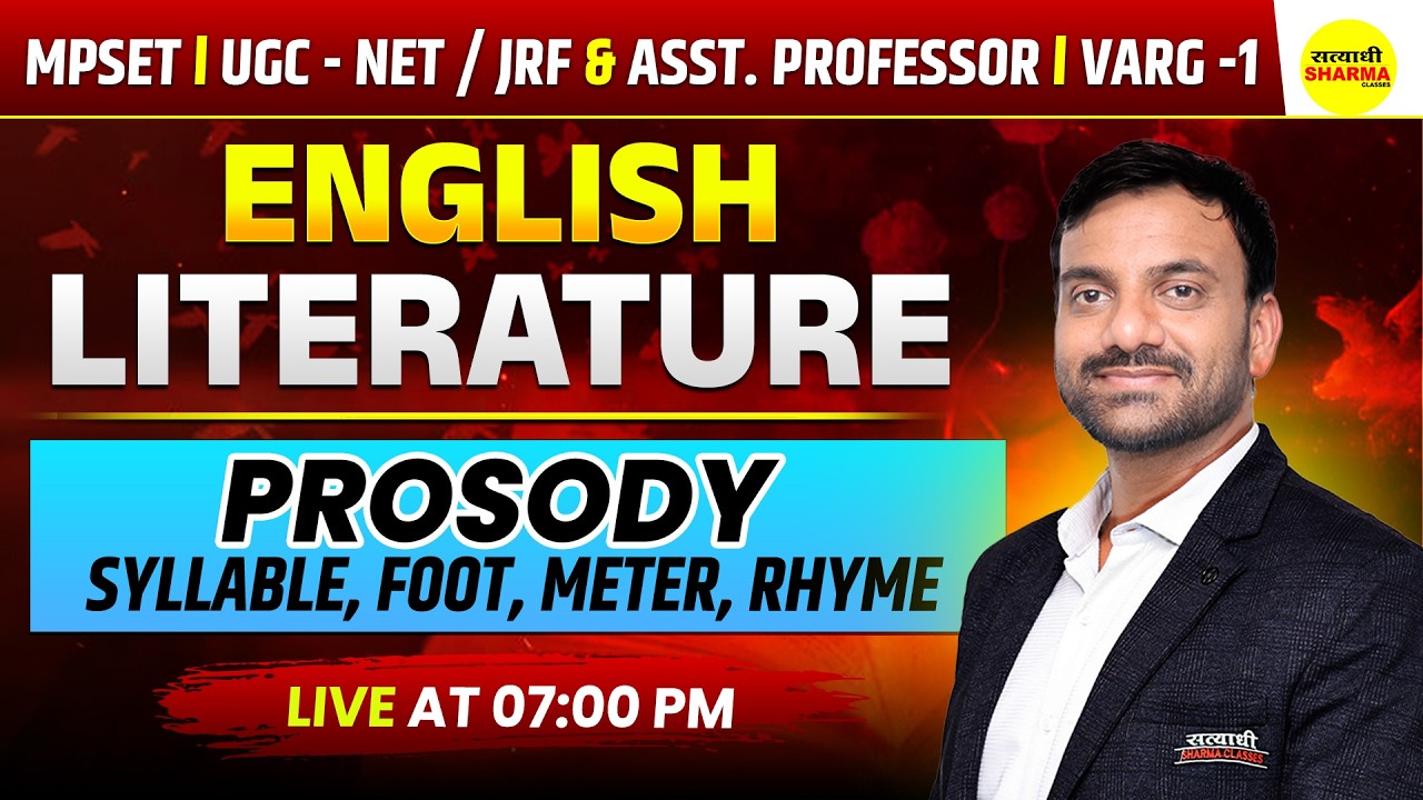 ENGLISH LITERATURE | PROSODY | MPSET | ASSISTANT PROFESSOR BY TRIPATHI SIR