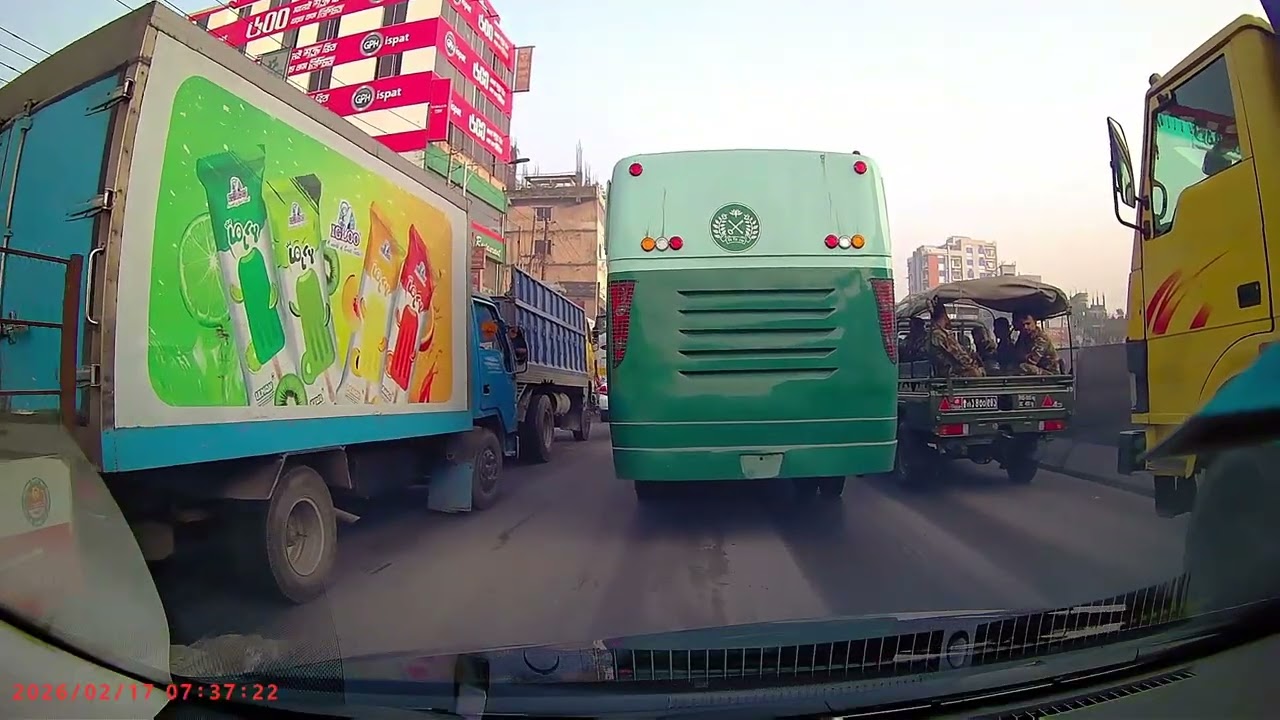 Jurain To Banani & Nikunja (DashCam Diary) | Early Winter Morning Commute | Feb 17, 2026