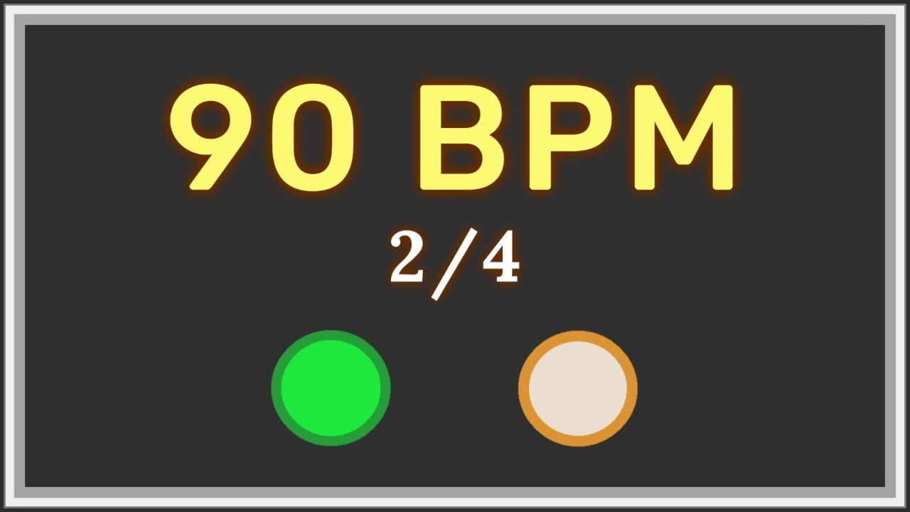 90 BPM 2/4 - Metrónomo con acento ⏳✔️